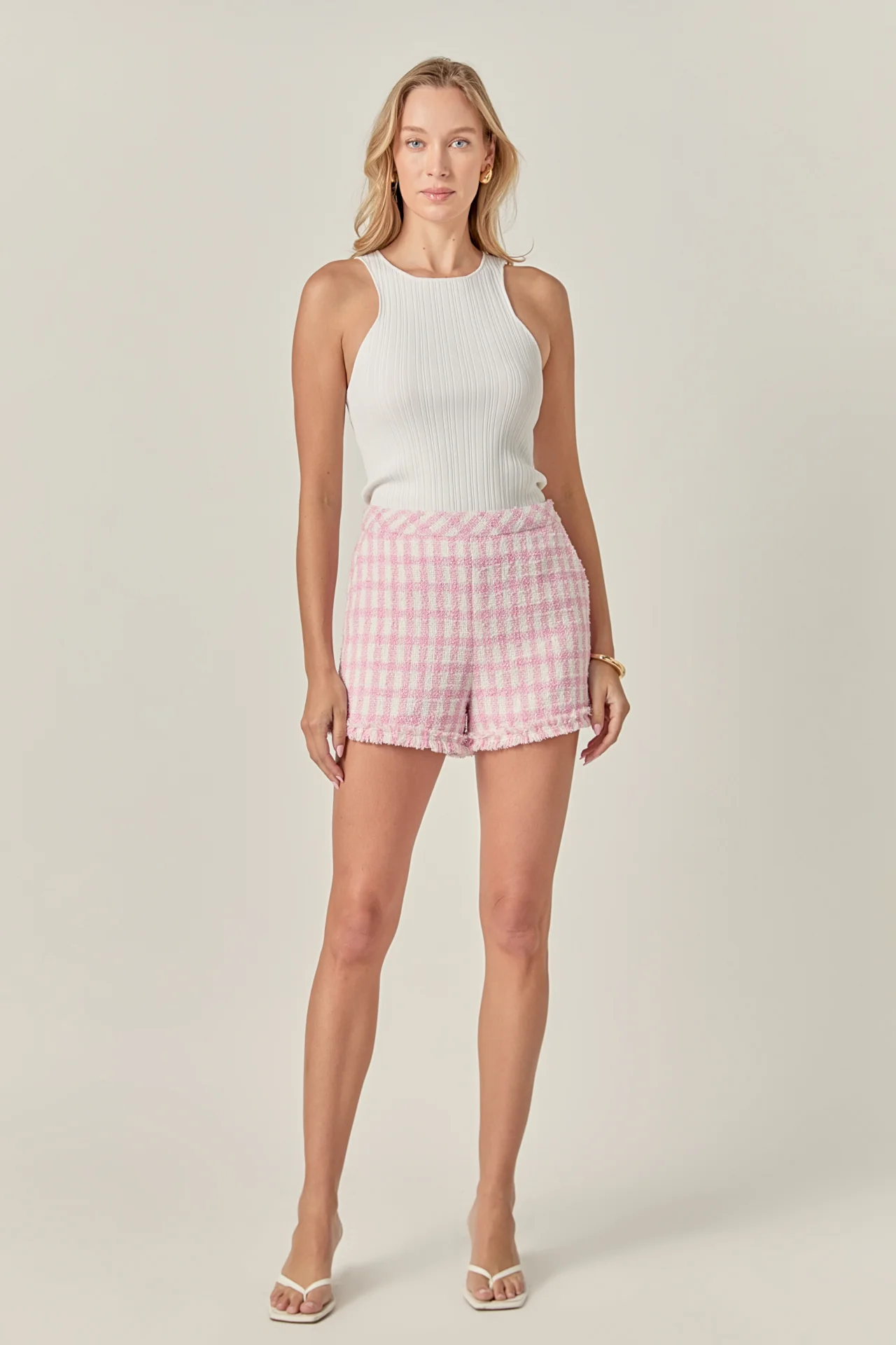 Textured Fringe Detail Shorts - Image 8