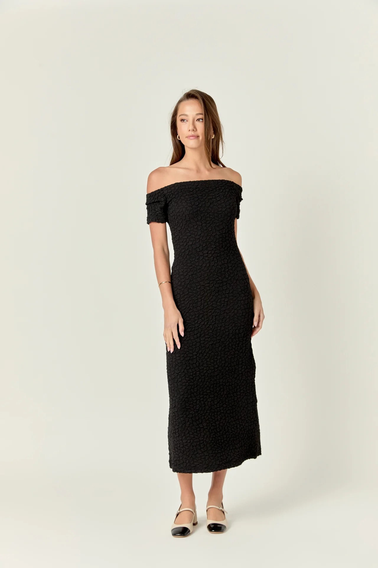 Textured Midi Dress - Image 25