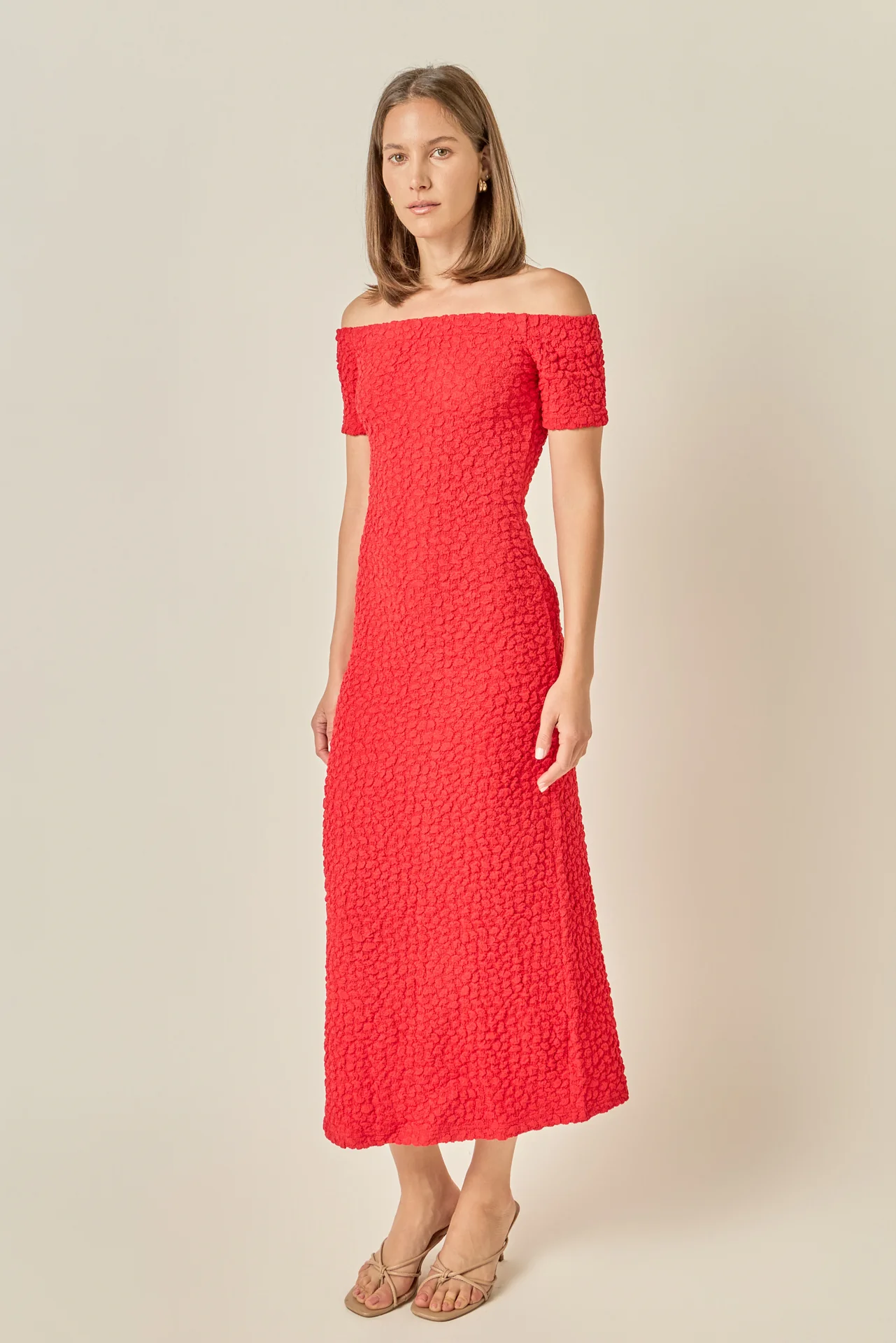 Textured Midi Dress - Image 3
