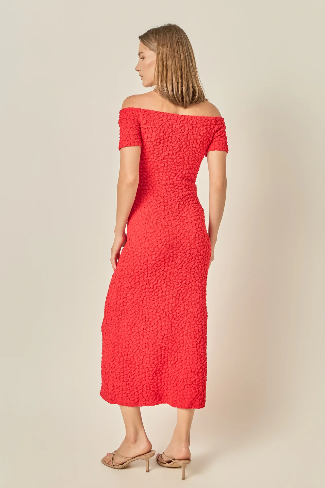 Textured Midi Dress - Image 4
