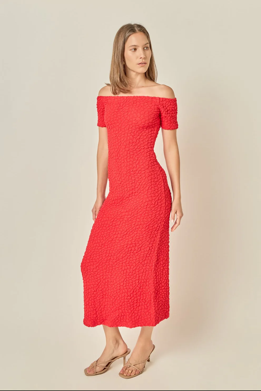 Textured Midi Dress - Image 5