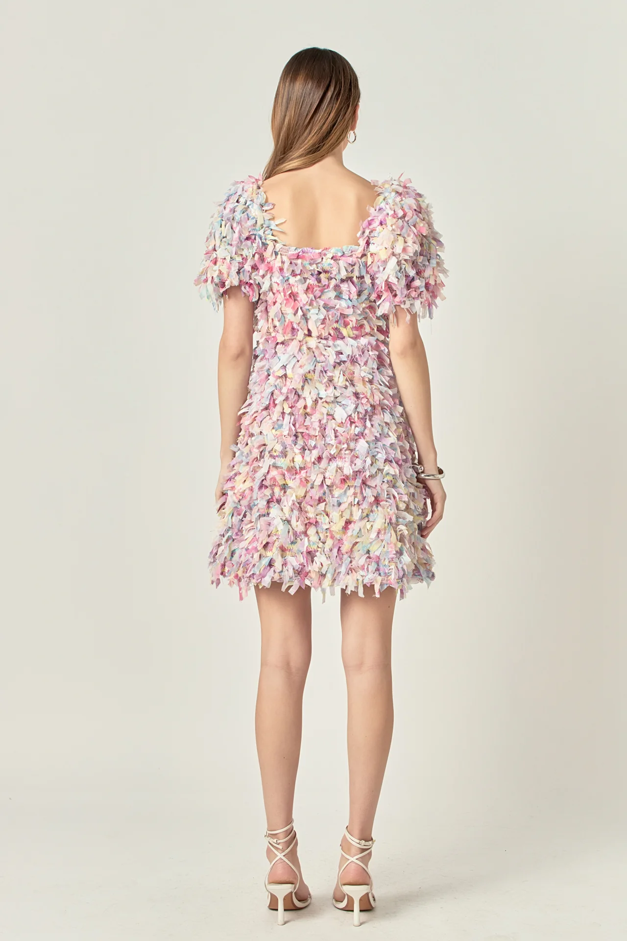Premium Textured Ribbon Mini Full Dress - Image 4