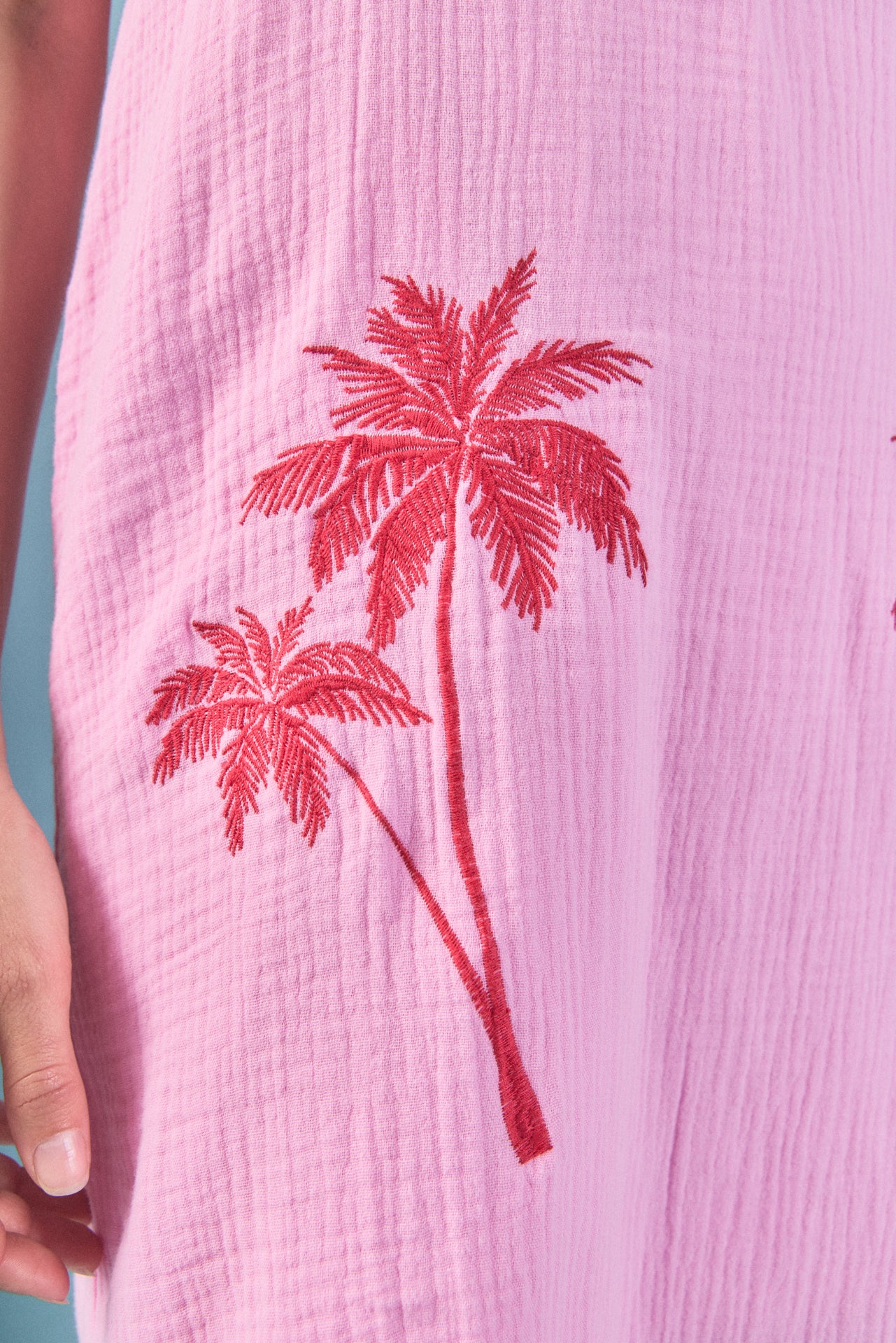 Aria Tropical Embroidered Midi Dress - Image 4