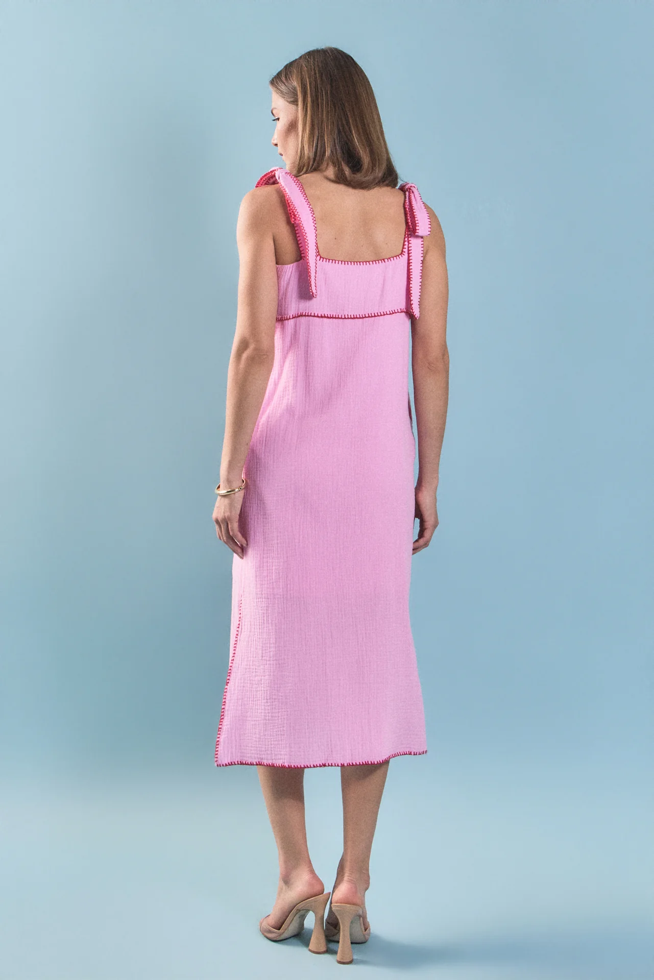Aria Tropical Embroidered Midi Dress - Image 5