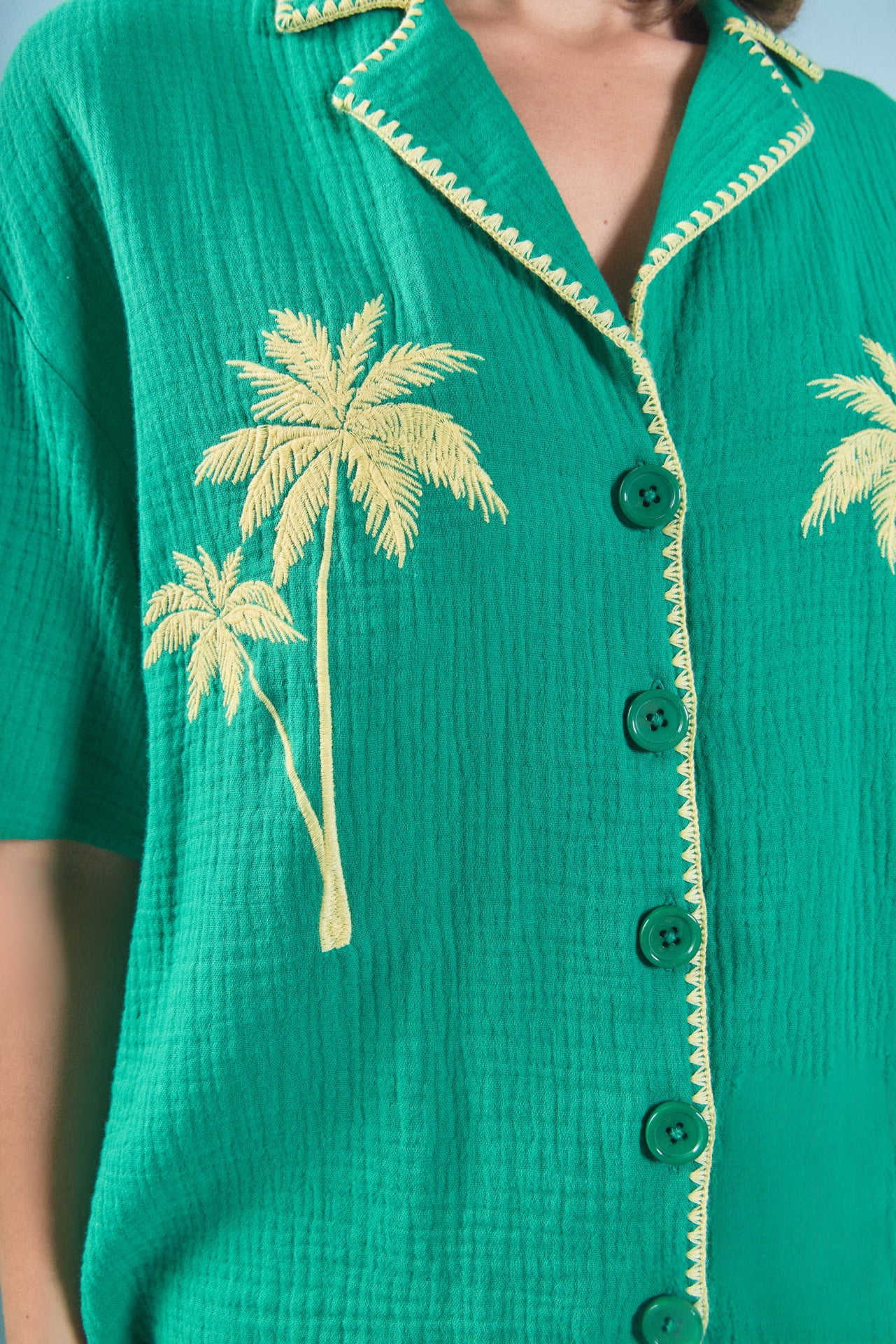 Colette Tropical Embroidered Shirt - Image 3