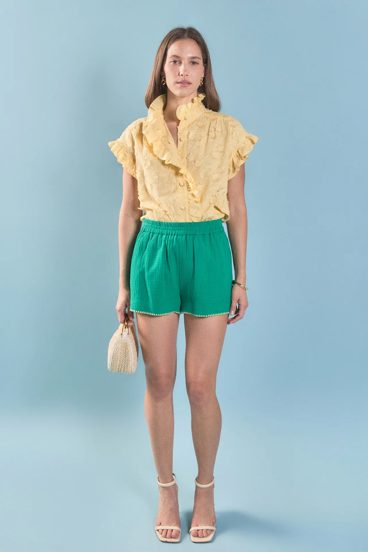 Colette Tropical Embroidered Shorts - Image 7