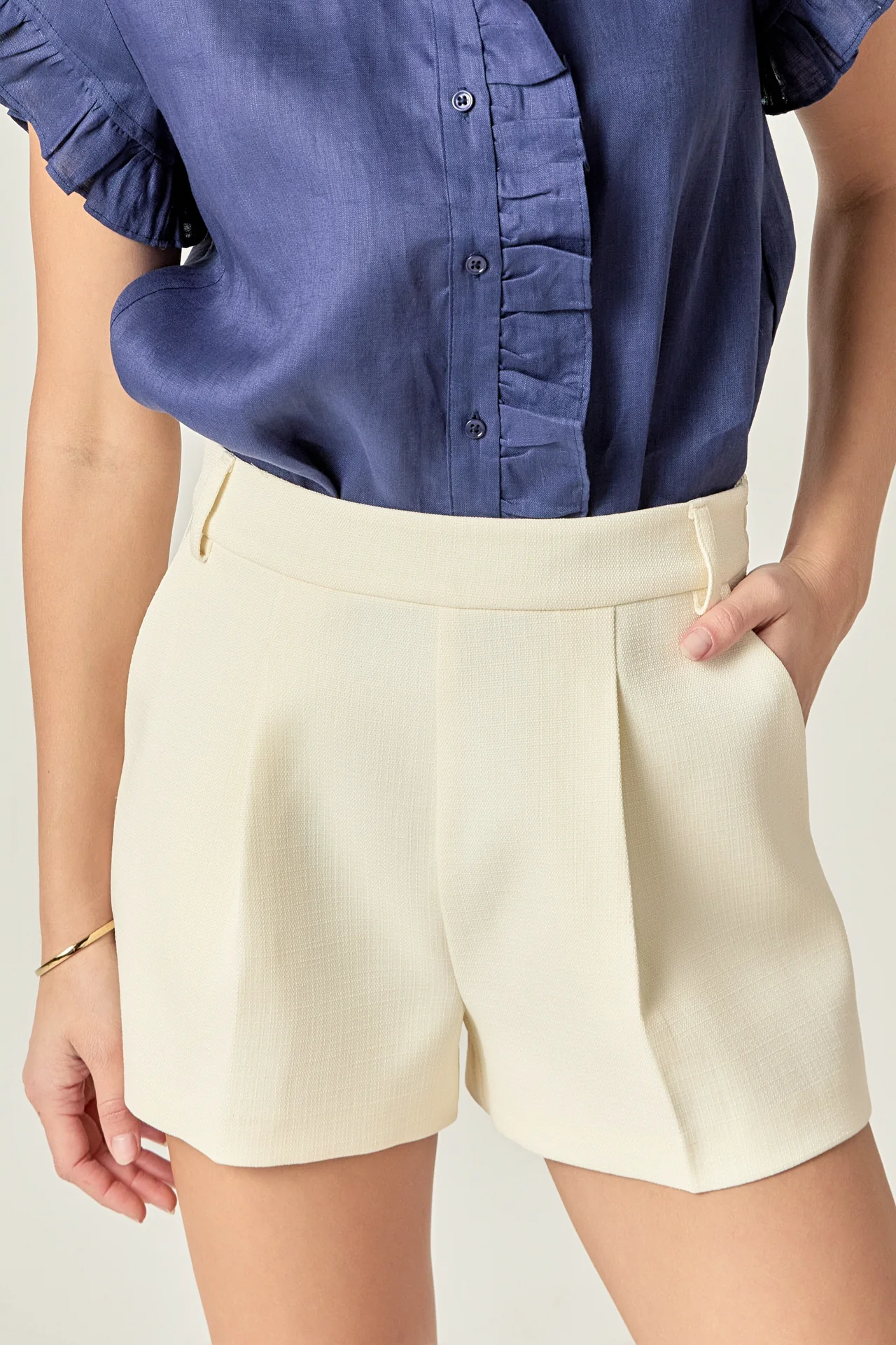 Emmeline Tuck Detailed Shorts - Image 2