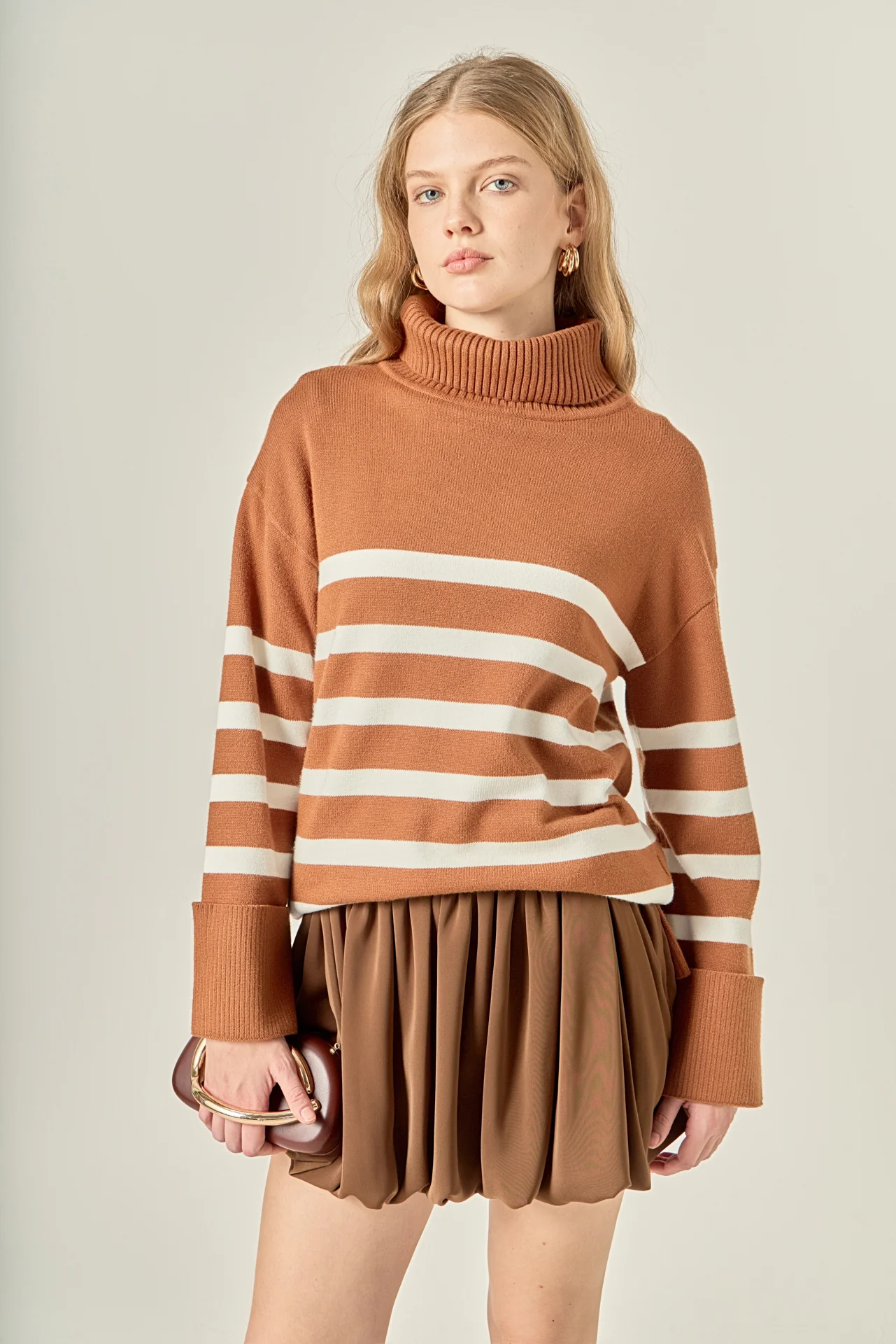 Turtle Neck Stripe Sweater - Image 10