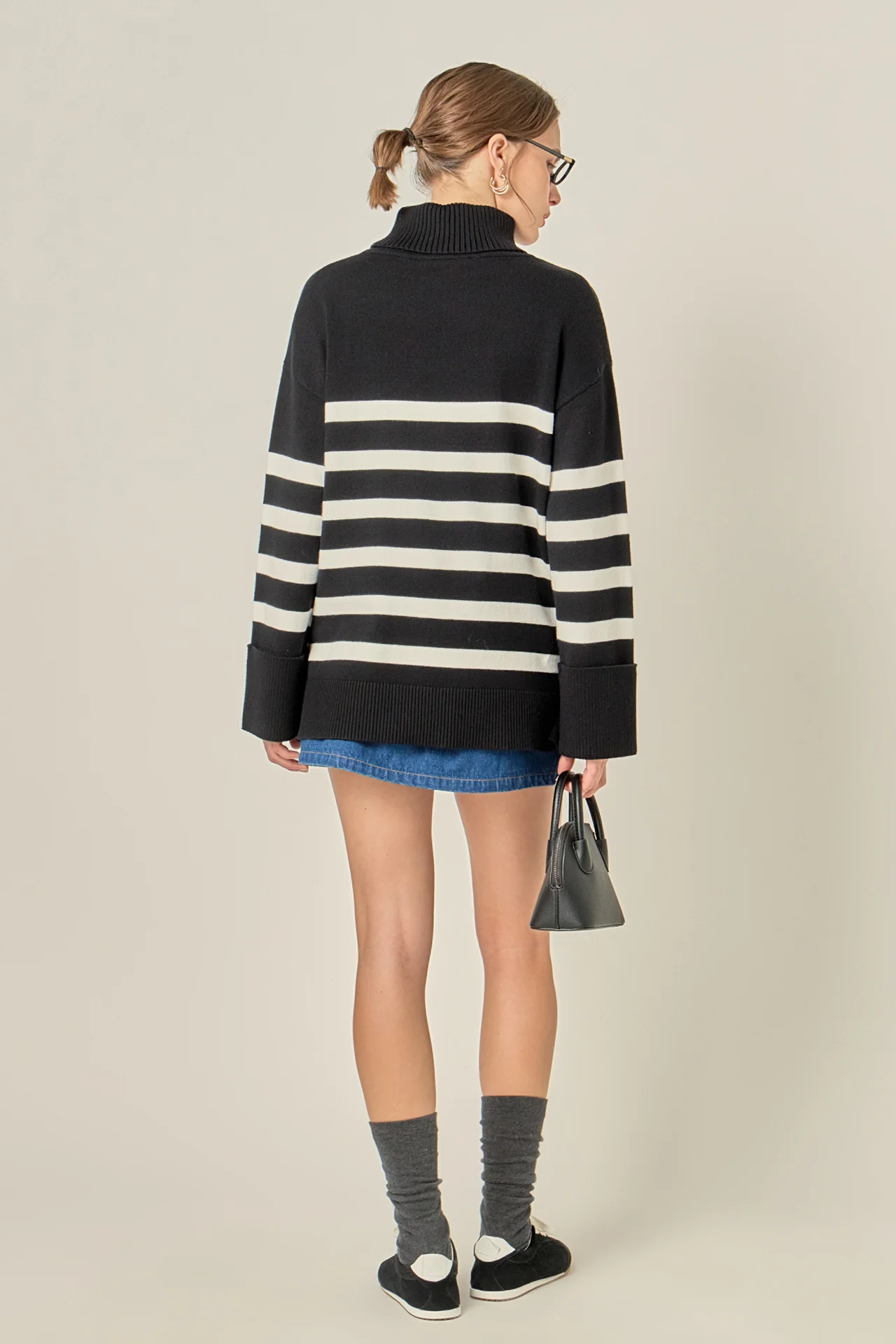 Turtle Neck Stripe Sweater - Image 14