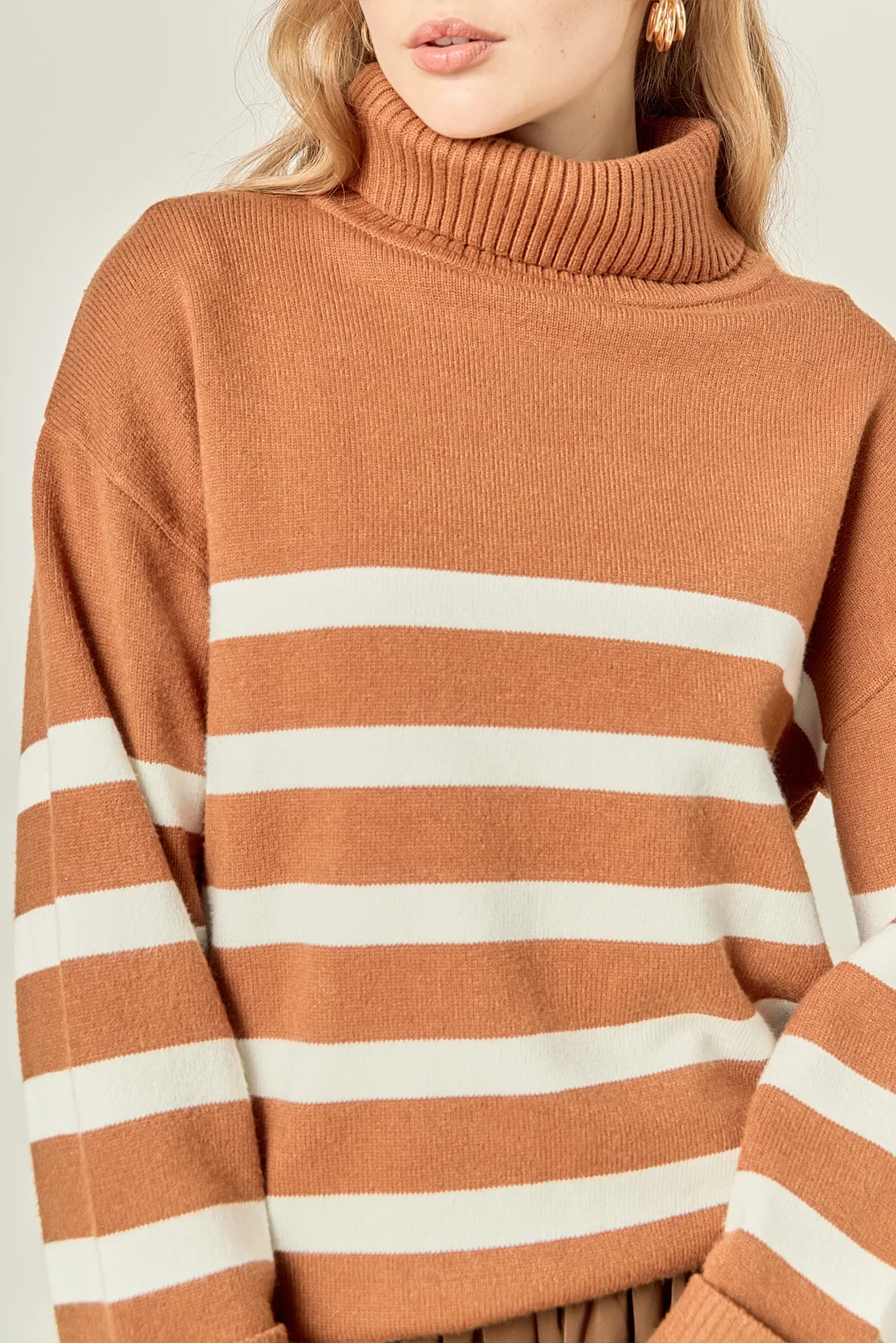 Turtle Neck Stripe Sweater - Image 7
