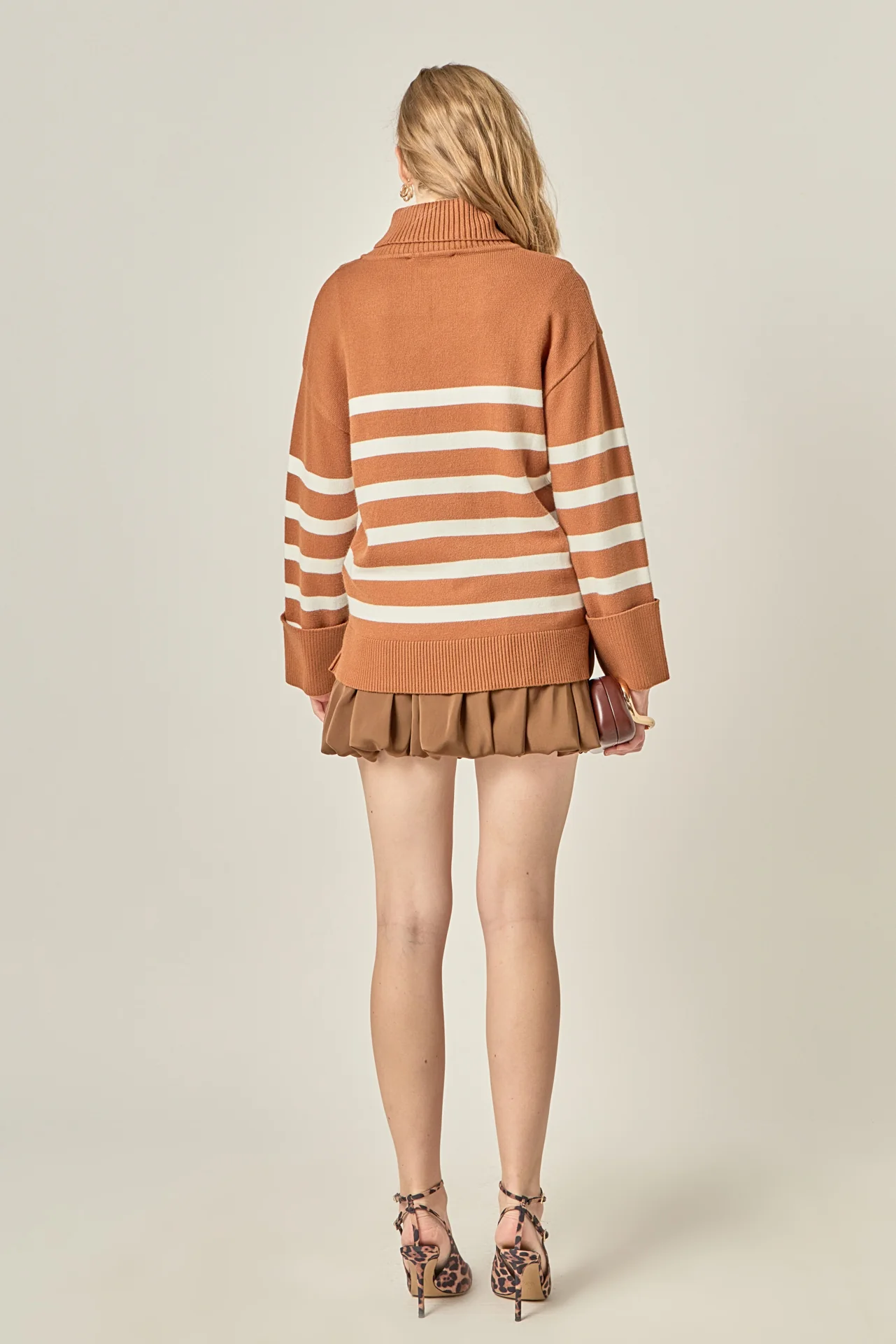 Turtle Neck Stripe Sweater - Image 9
