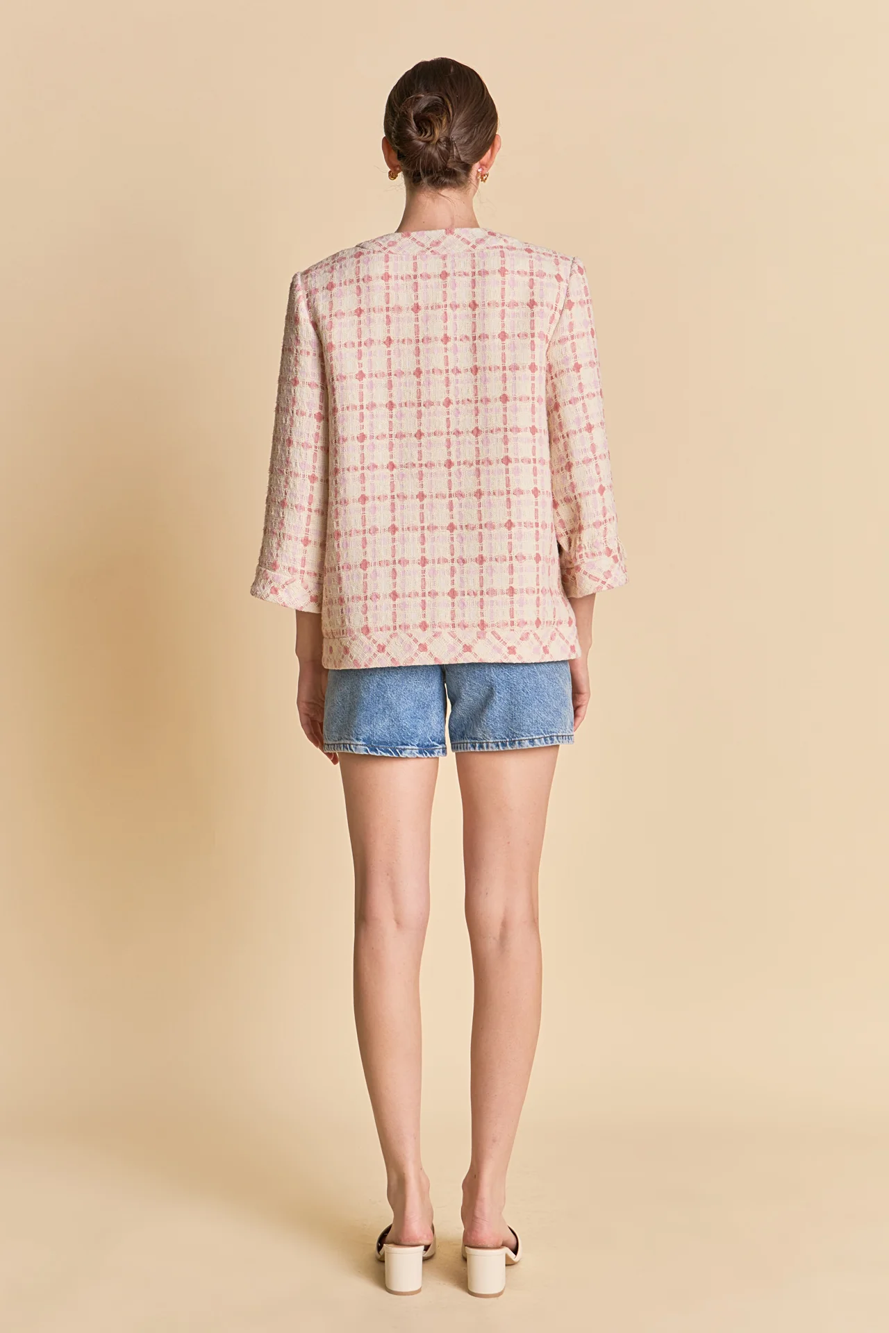 Textured Tweed Boxy Jacket - Image 4