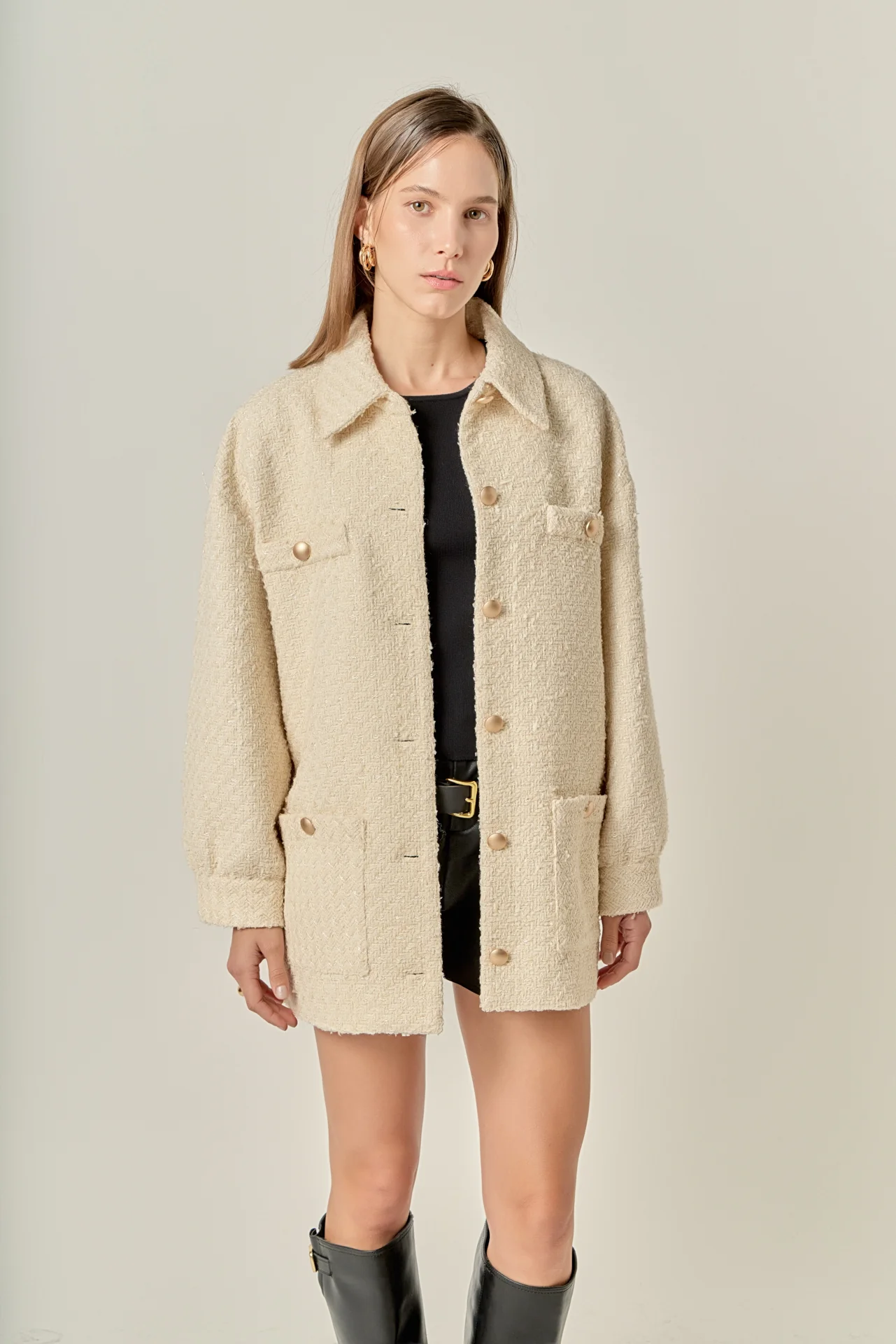 Tweed Shirt Jacket - Image 10