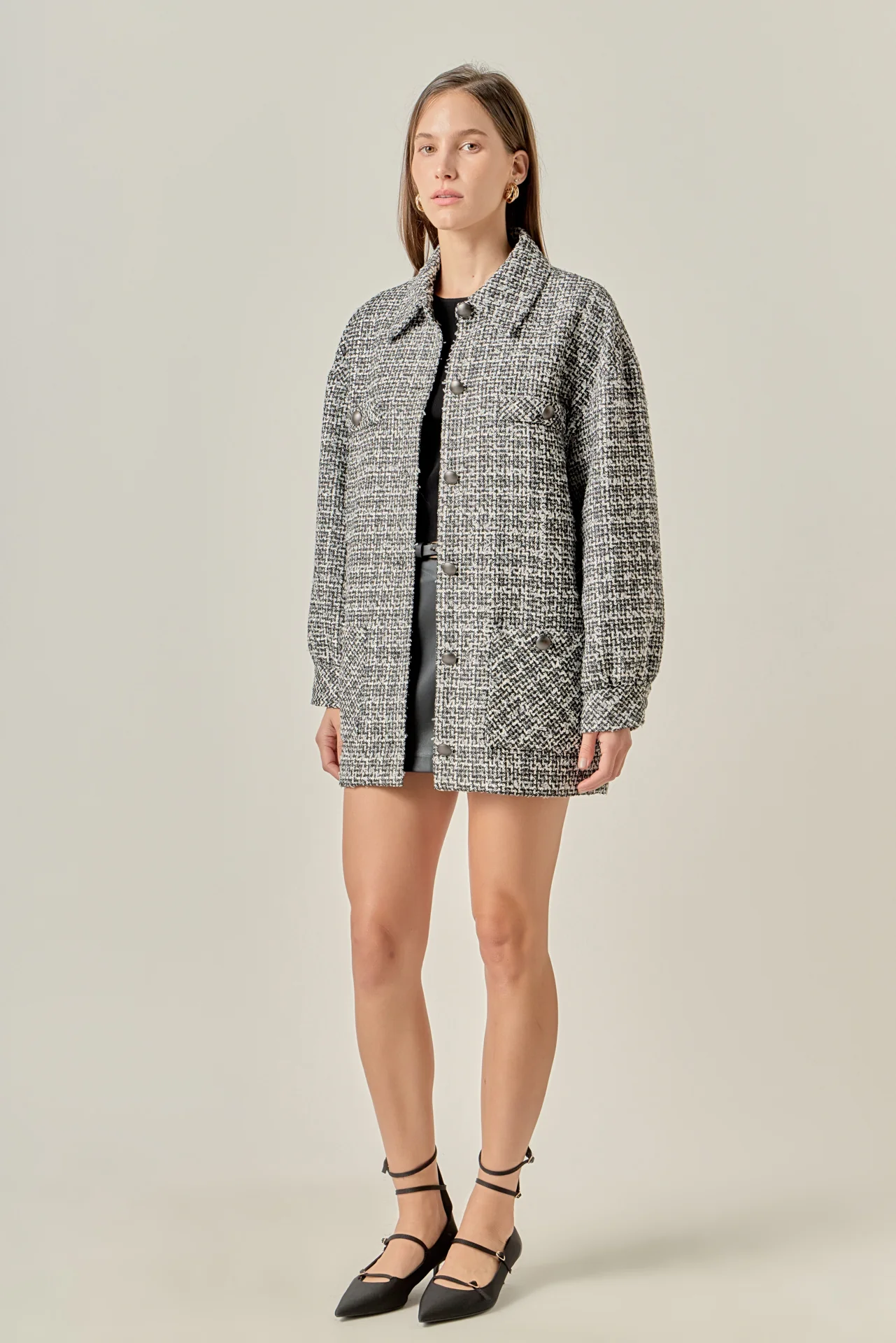 Tweed Shirt Jacket - Image 3