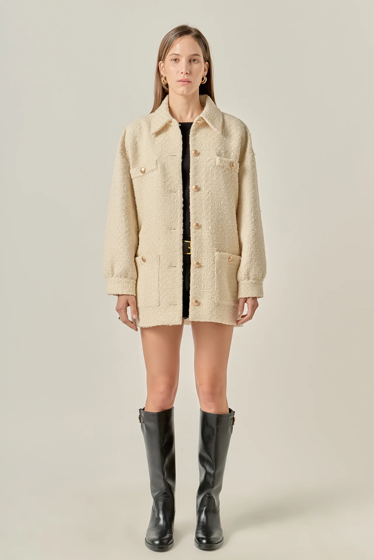 Tweed Shirt Jacket - Image 6