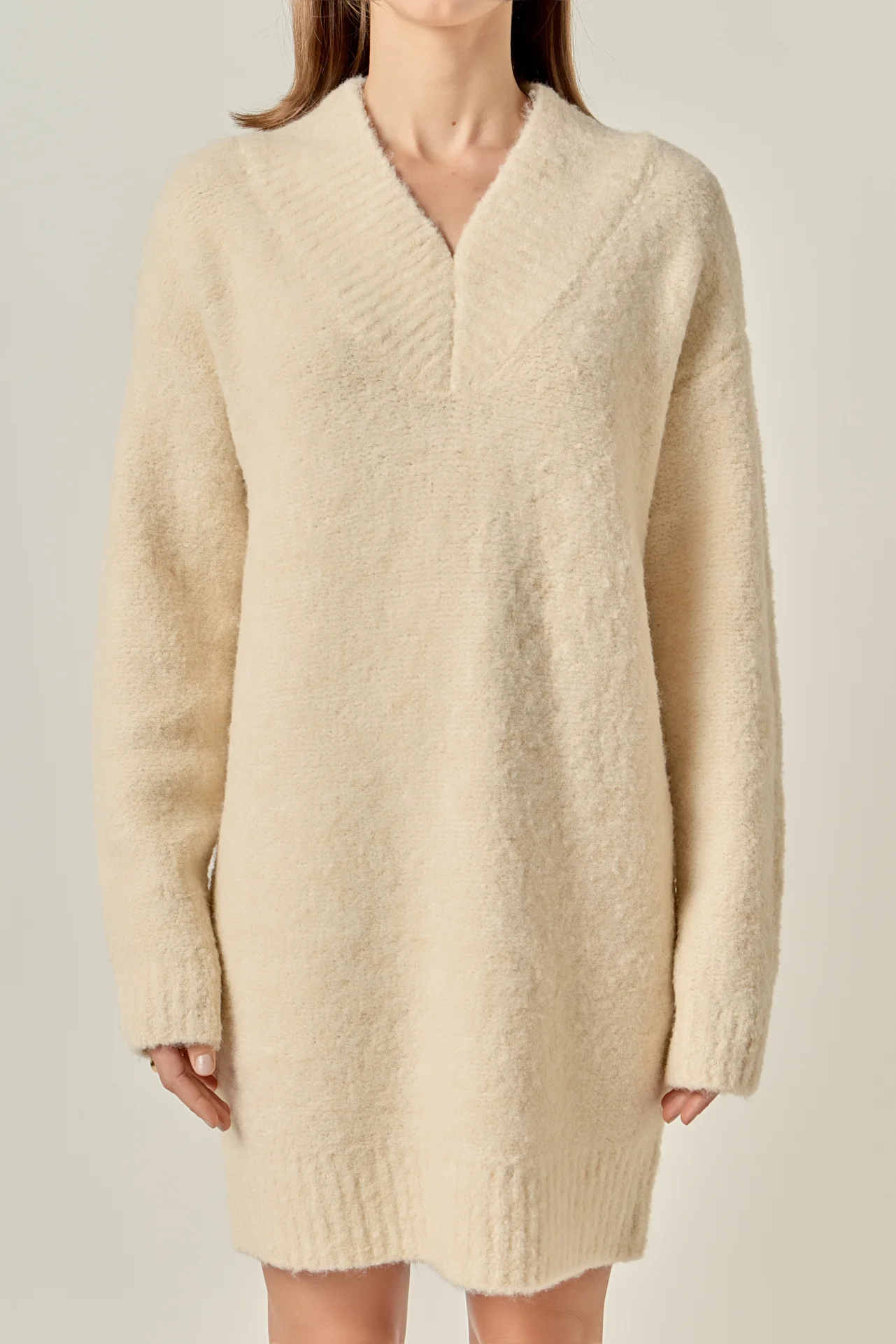 V Neck Knit Dress - Image 2