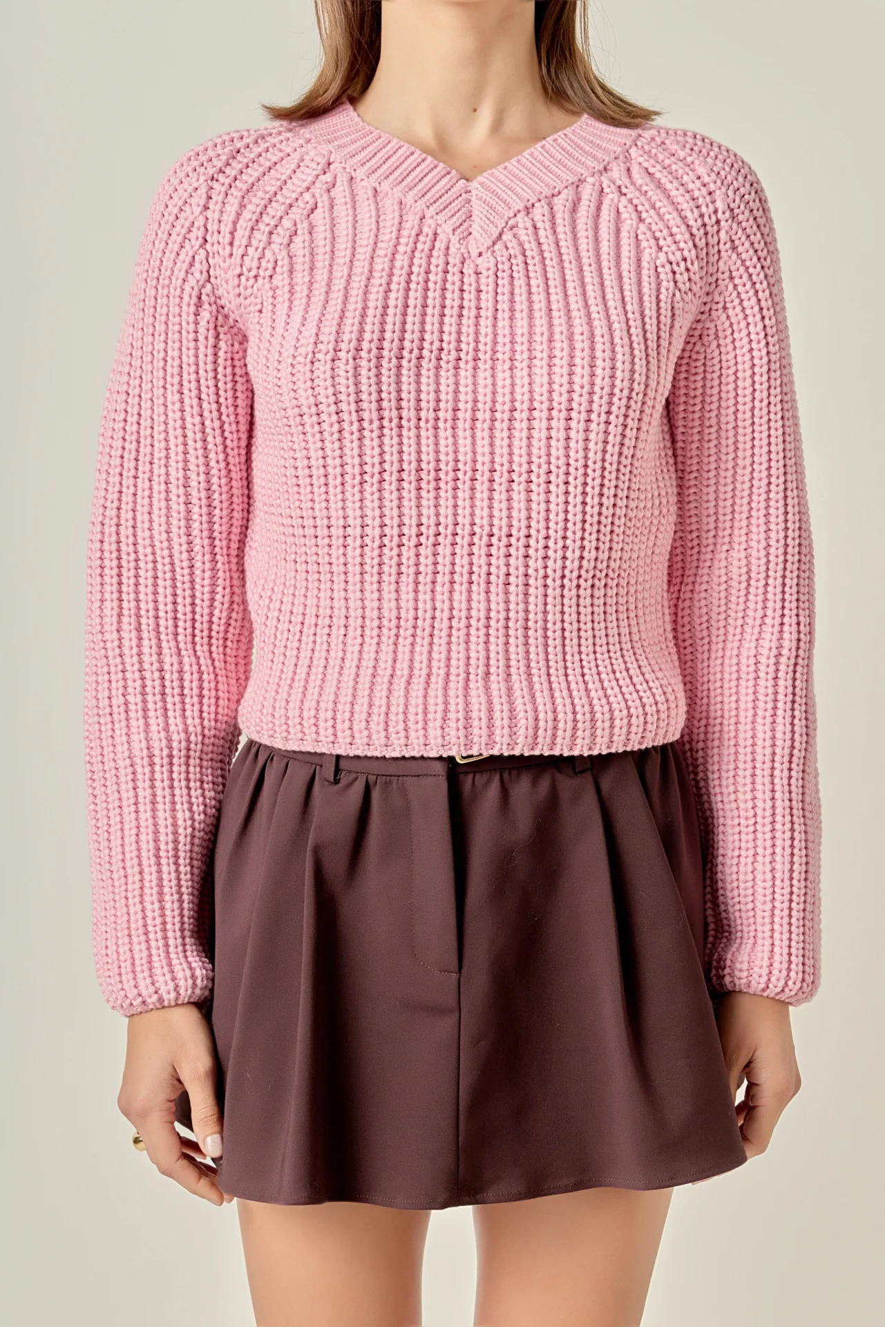 V-neck Knit Sweater - Image 2