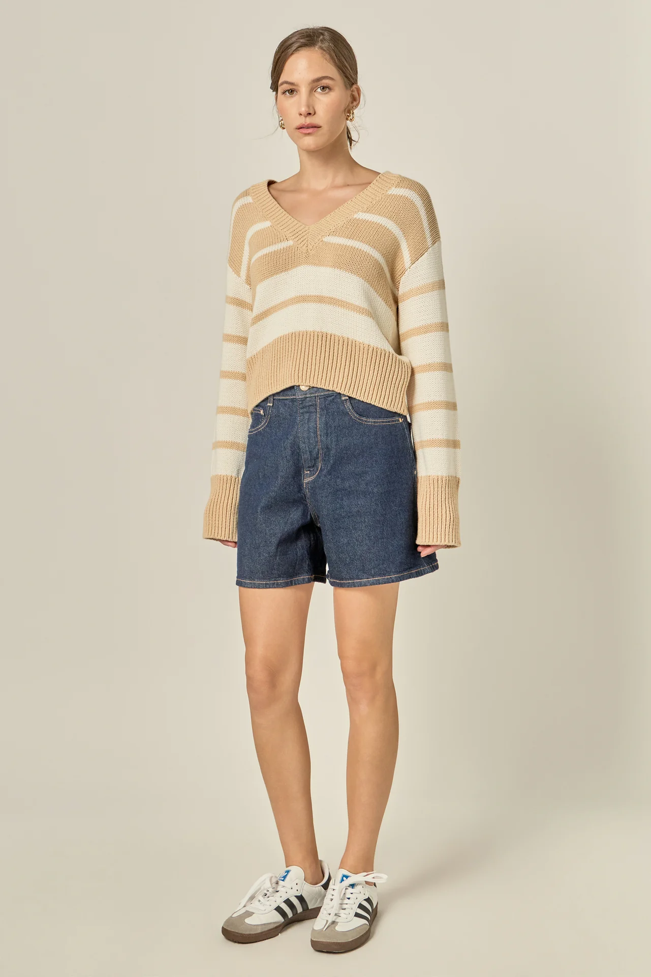 V-neck Striped Sweater - Image 3