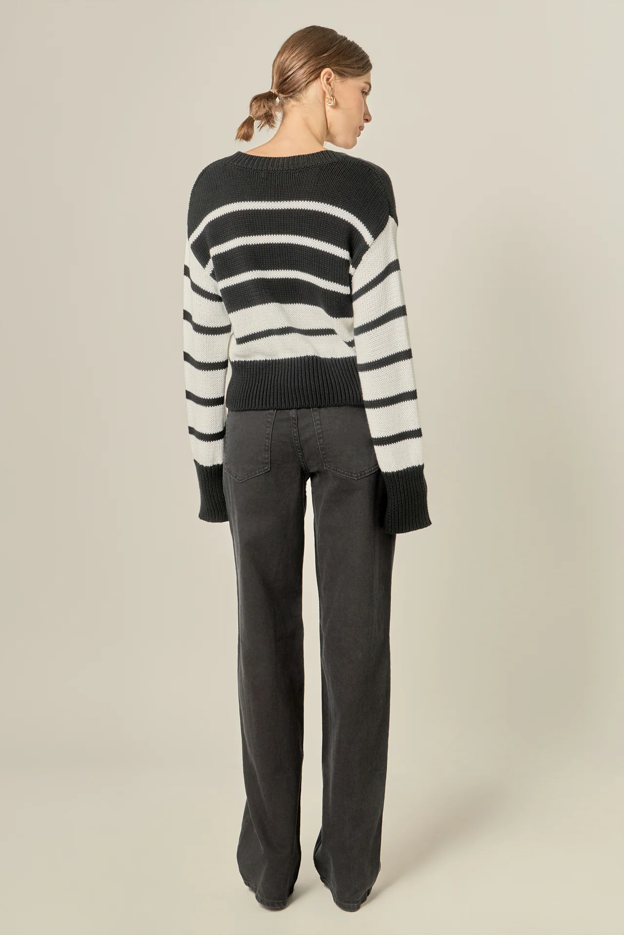 V-neck Striped Sweater - Image 9
