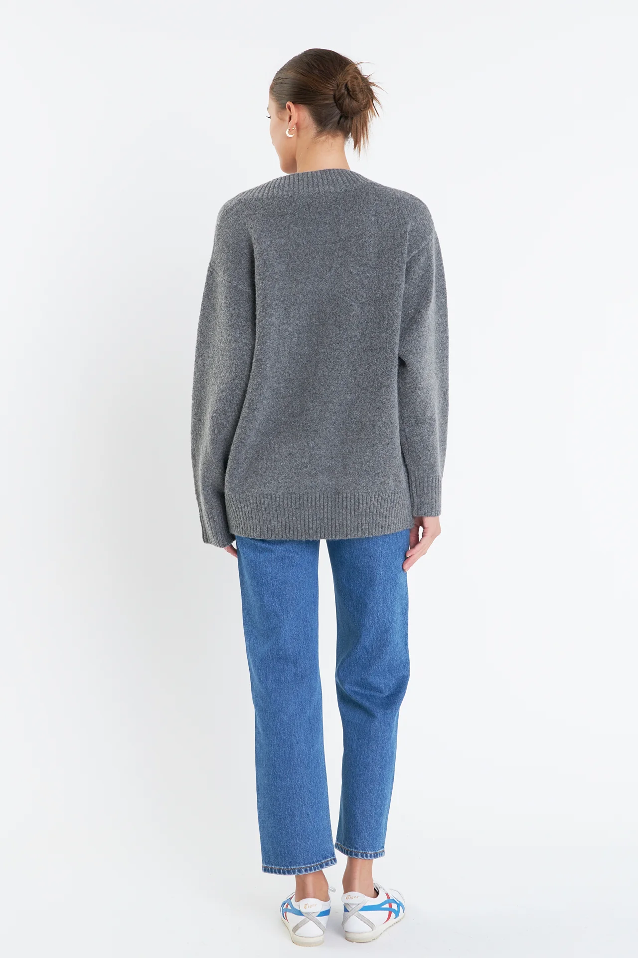 V Neckline Oversized Sweater - Image 8