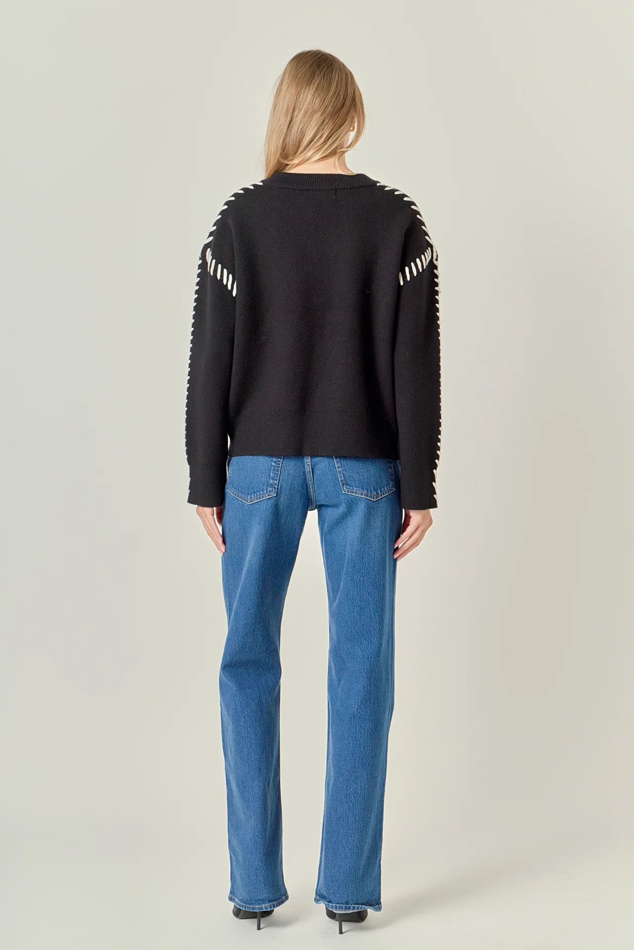 Whip Contrast Stitch Sweater - Image 10
