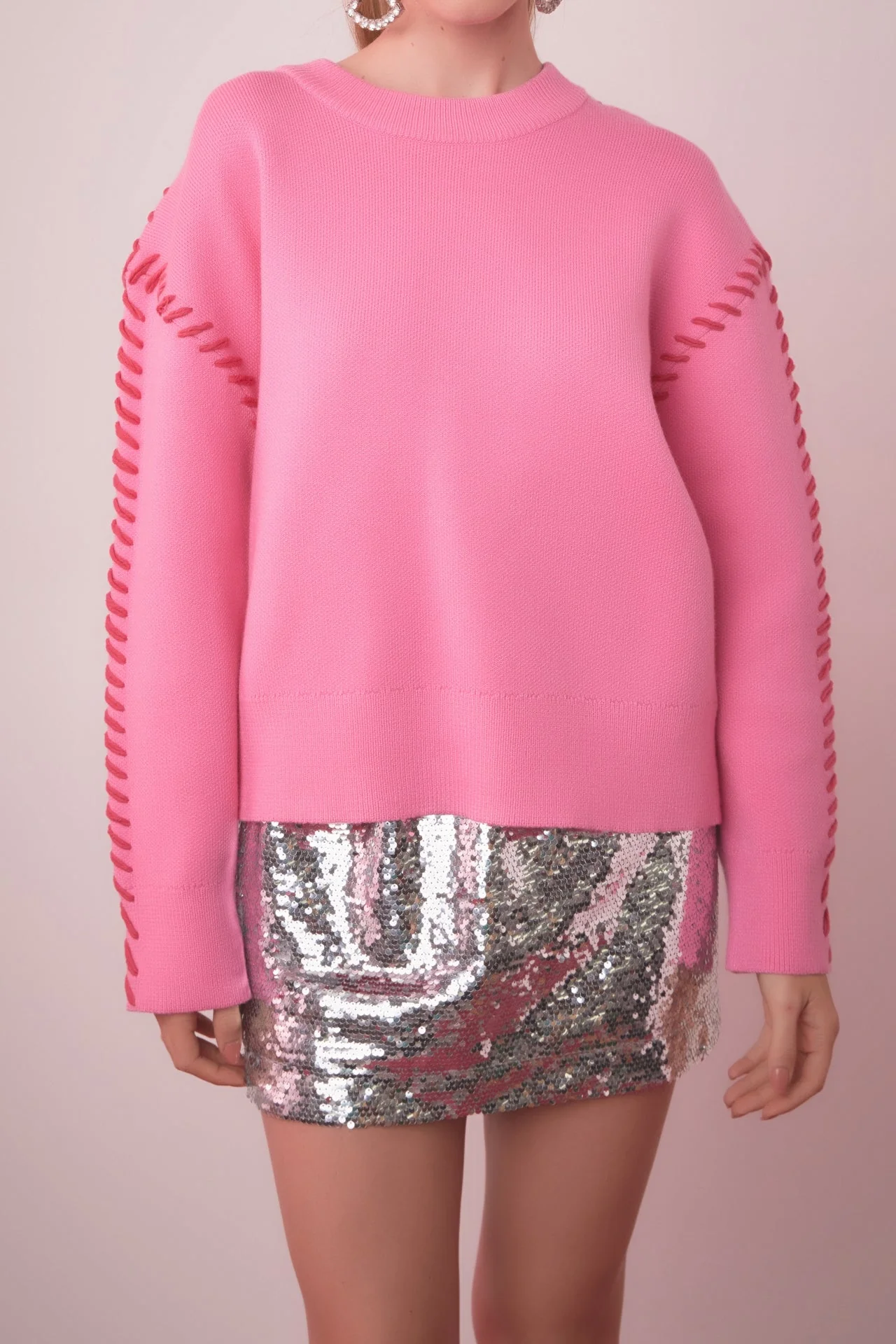 Whip Contrast Stitch Sweater - Image 13