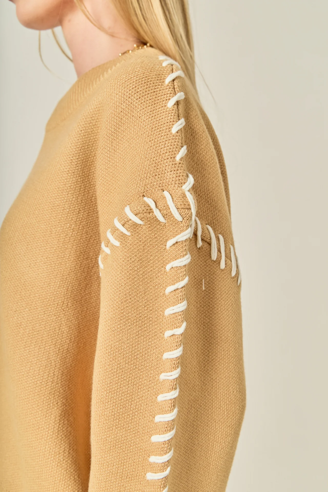 Whip Contrast Stitch Sweater - Image 3