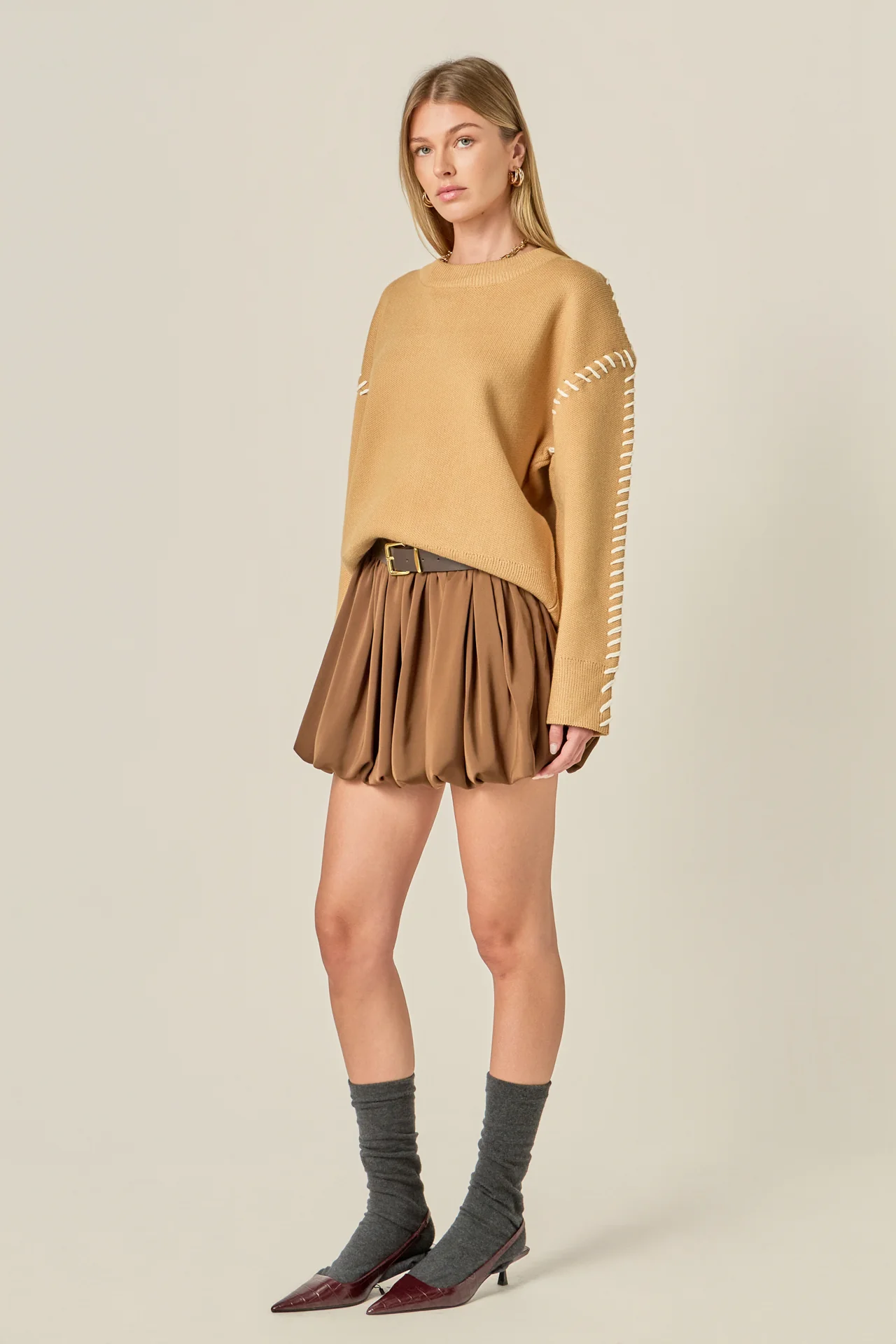 Whip Contrast Stitch Sweater - Image 4