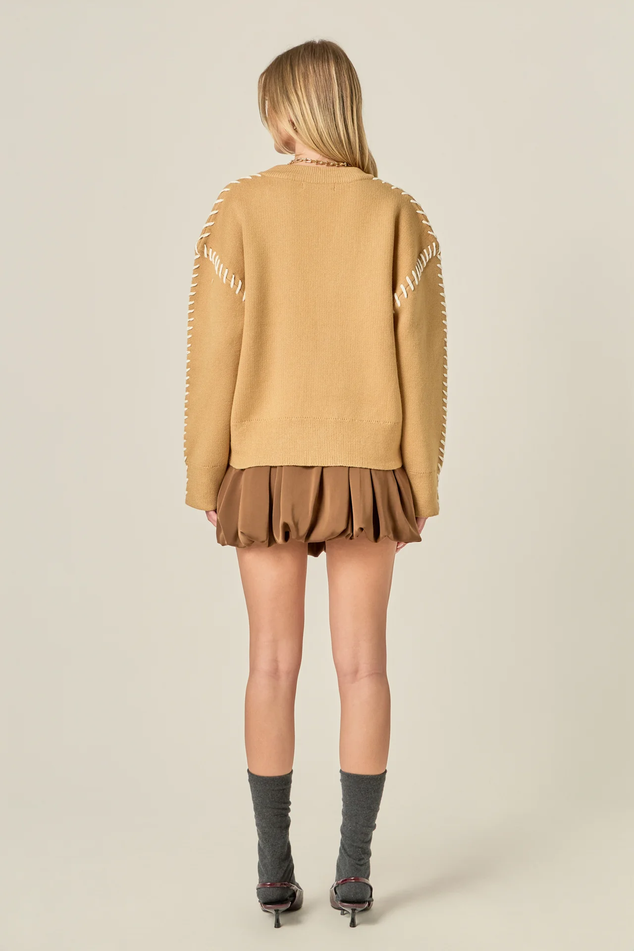 Whip Contrast Stitch Sweater - Image 5