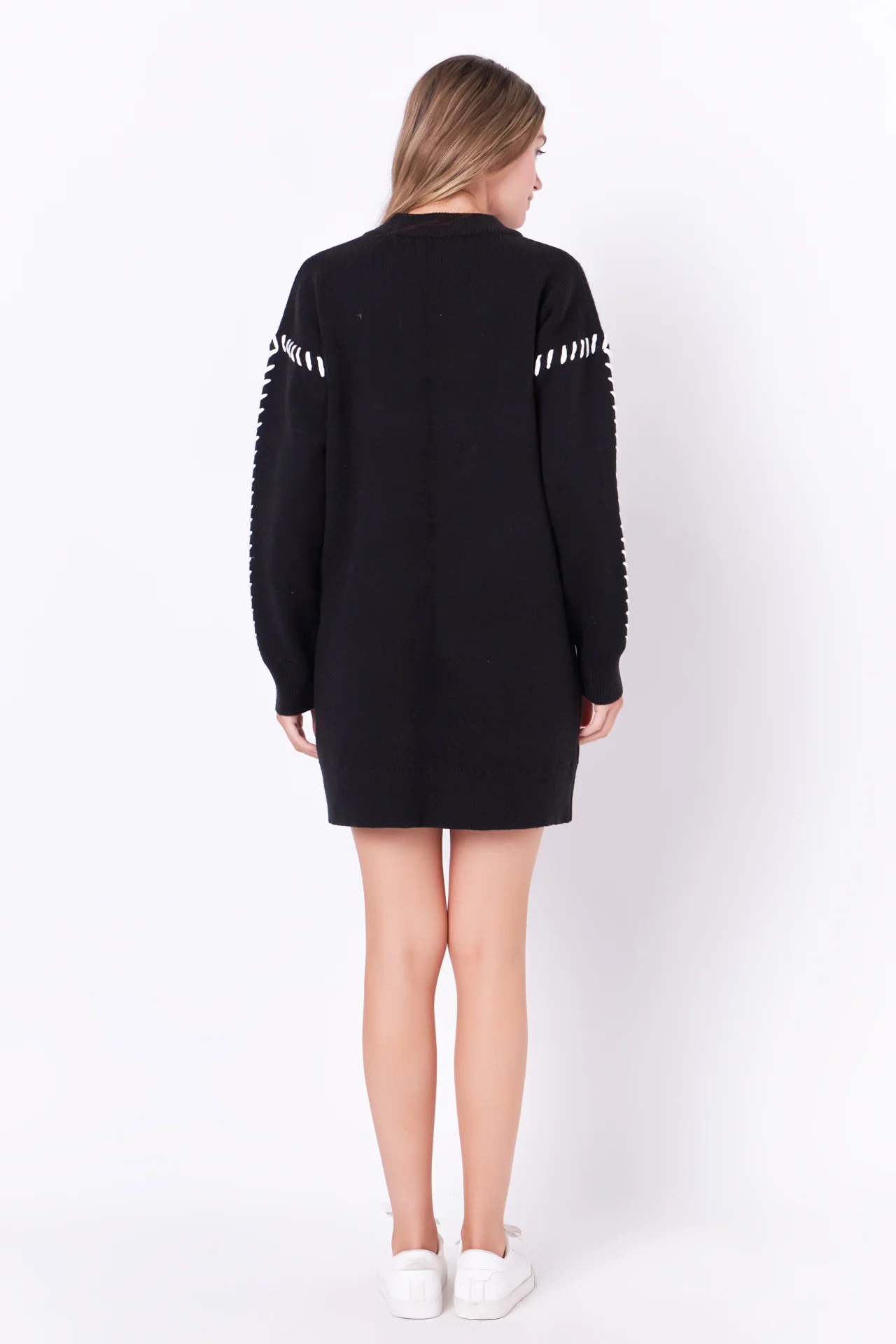 Whip Stitched Knit Mini Dress - Image 10