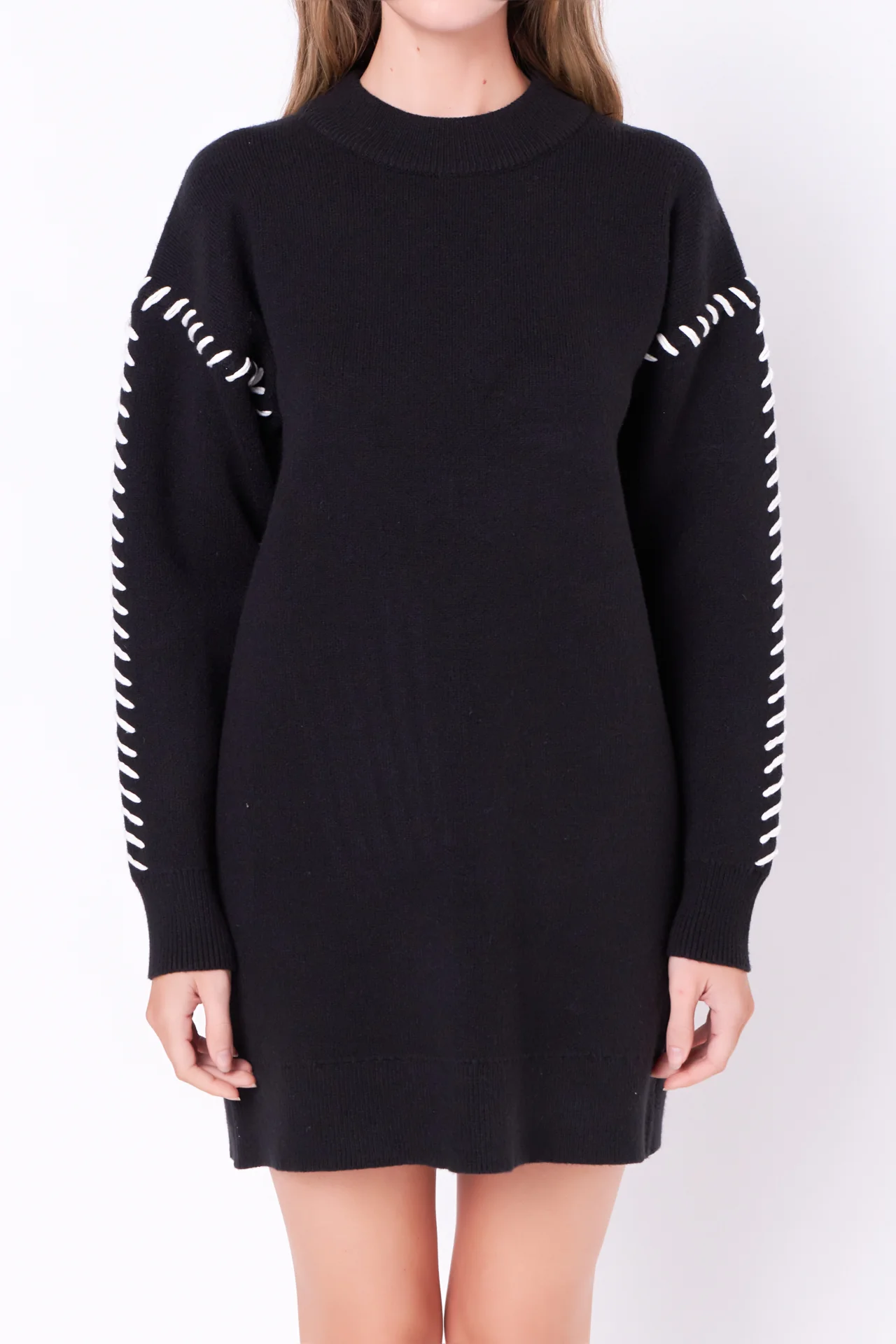 Whip Stitched Knit Mini Dress - Image 8