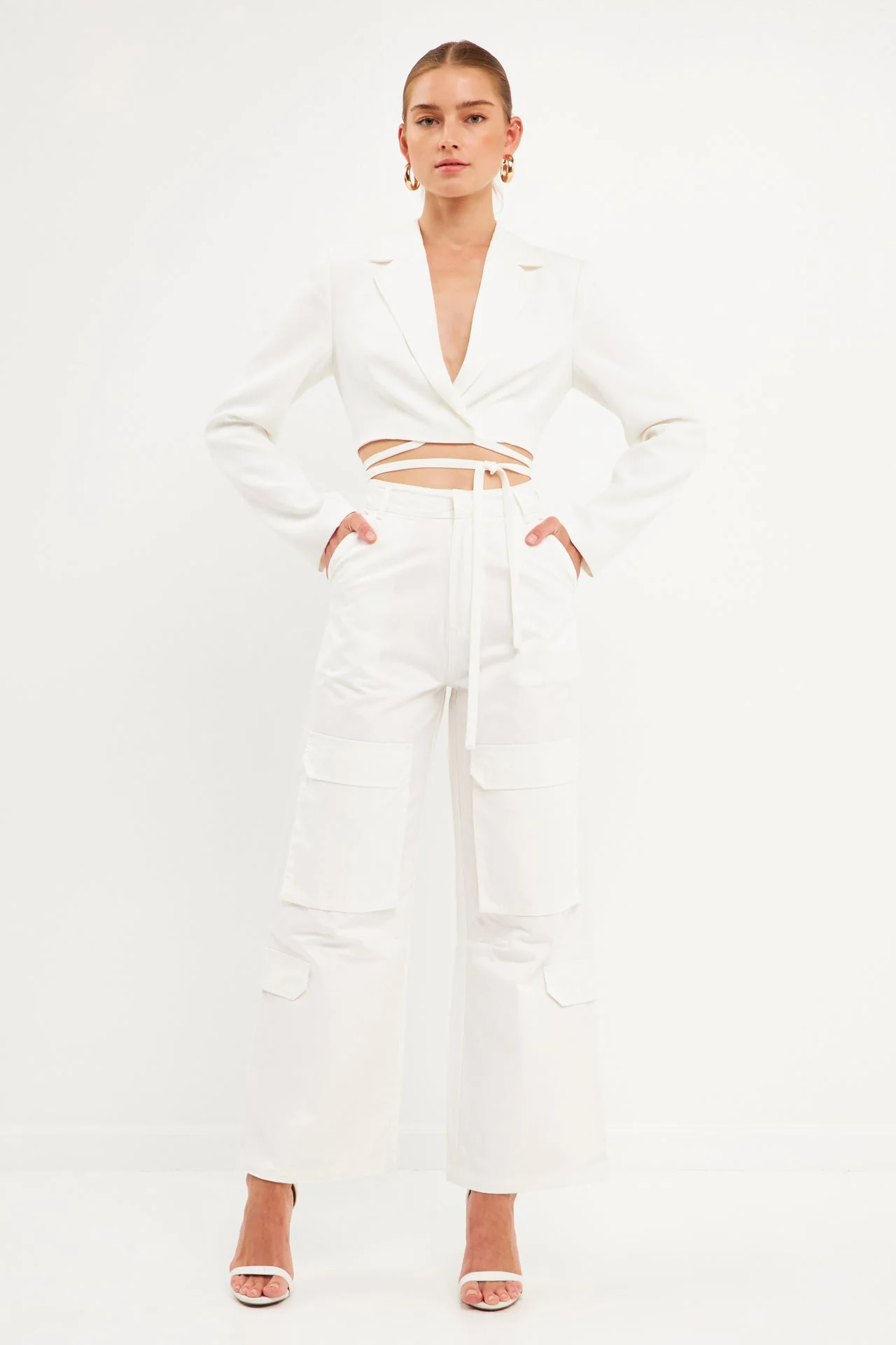 Wide Leg Cargo Pants - Image 11