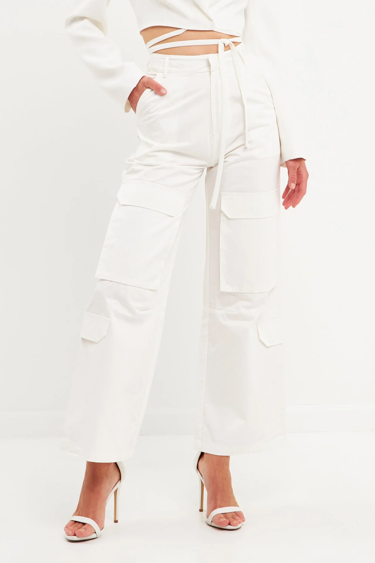 Wide Leg Cargo Pants - Image 12
