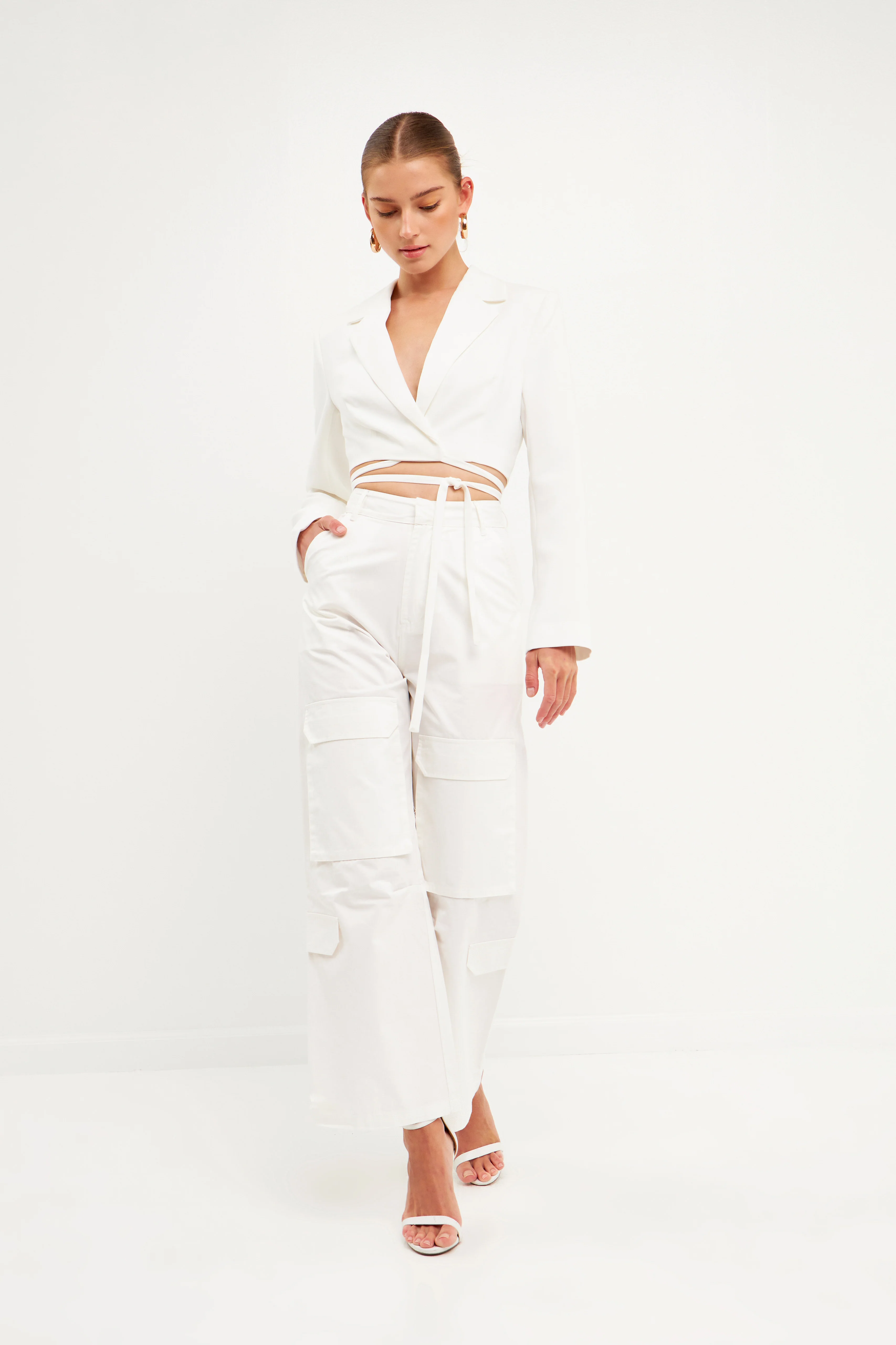 Wide Leg Cargo Pants - Image 15
