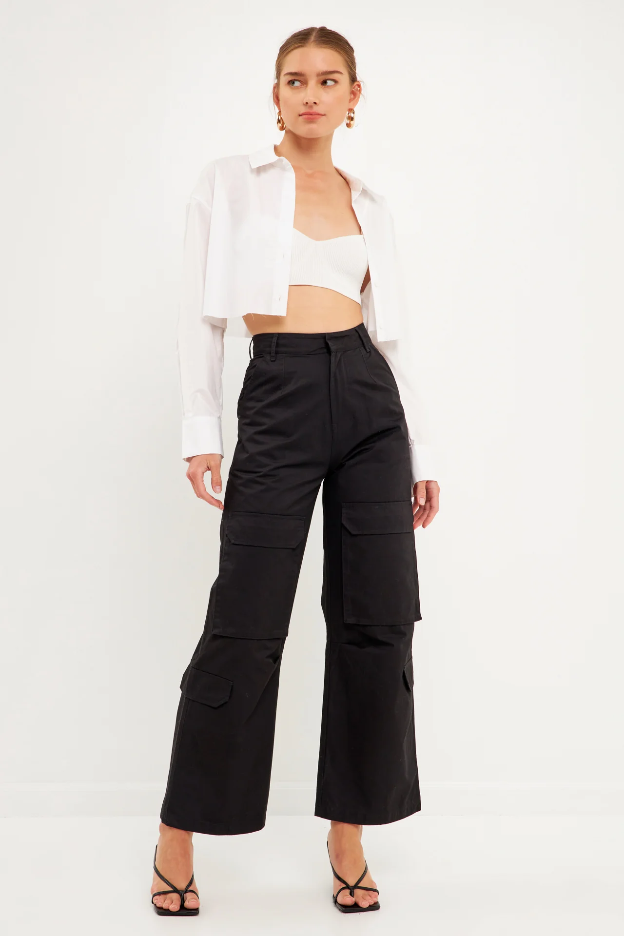 Wide Leg Cargo Pants - Image 16