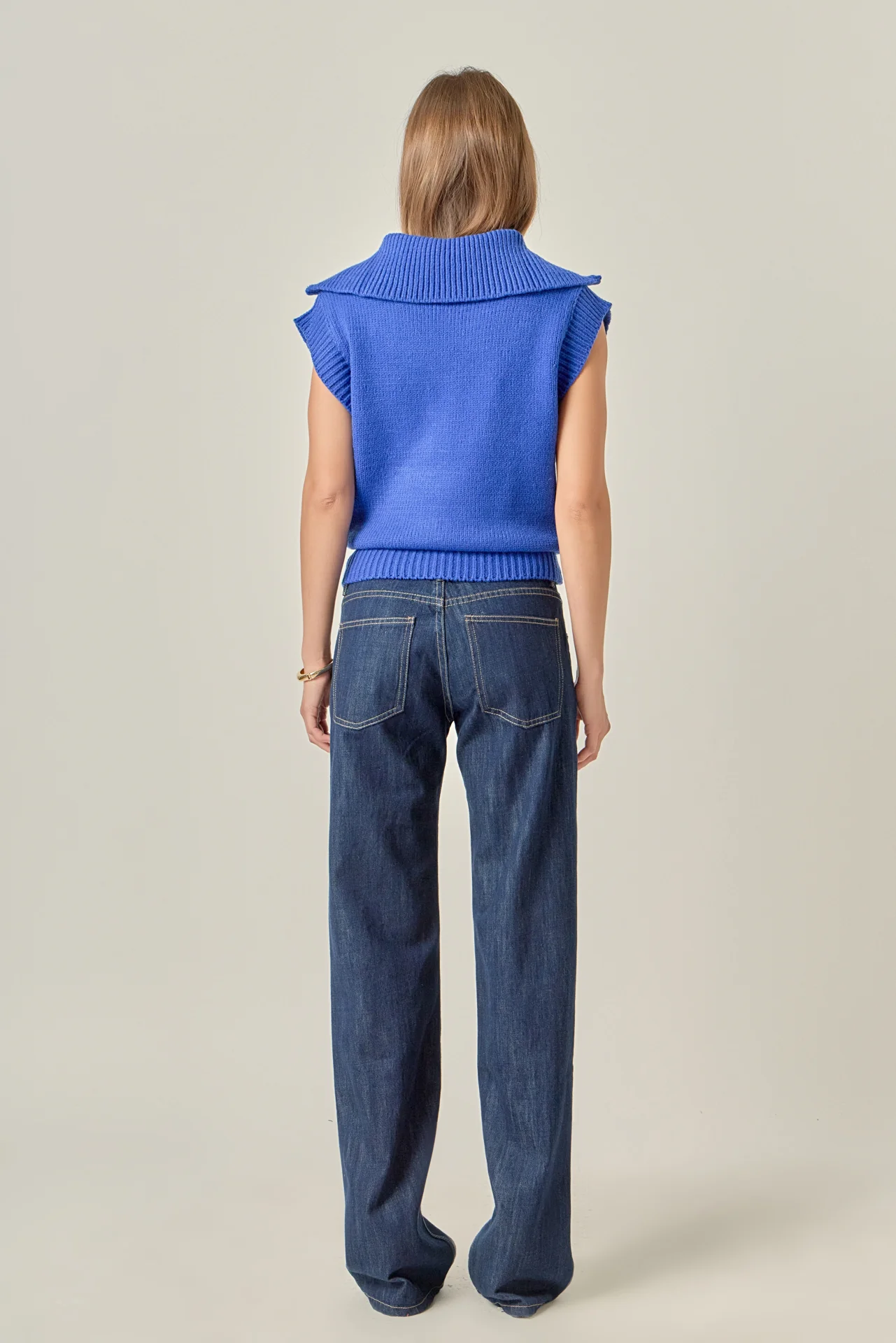 Zip Mock Neck Knit Vest - Image 14