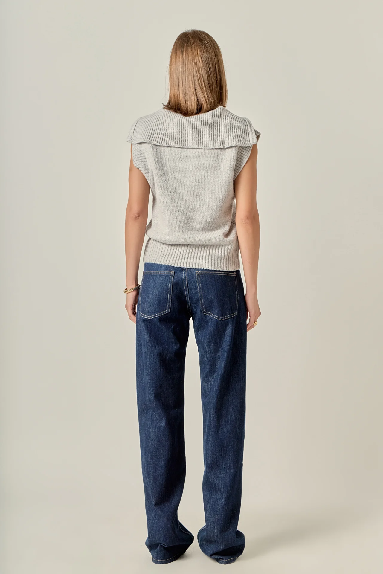 Zip Mock Neck Knit Vest - Image 9