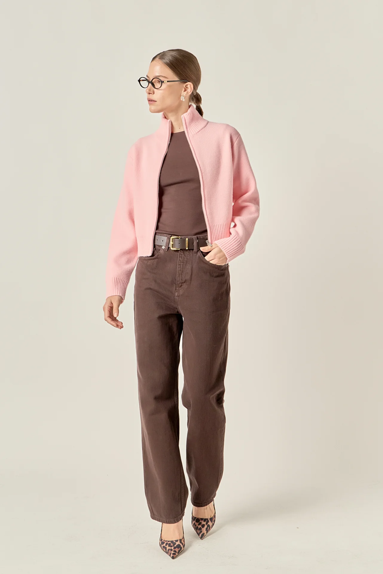 Zip Up Knit Jacket - Image 3