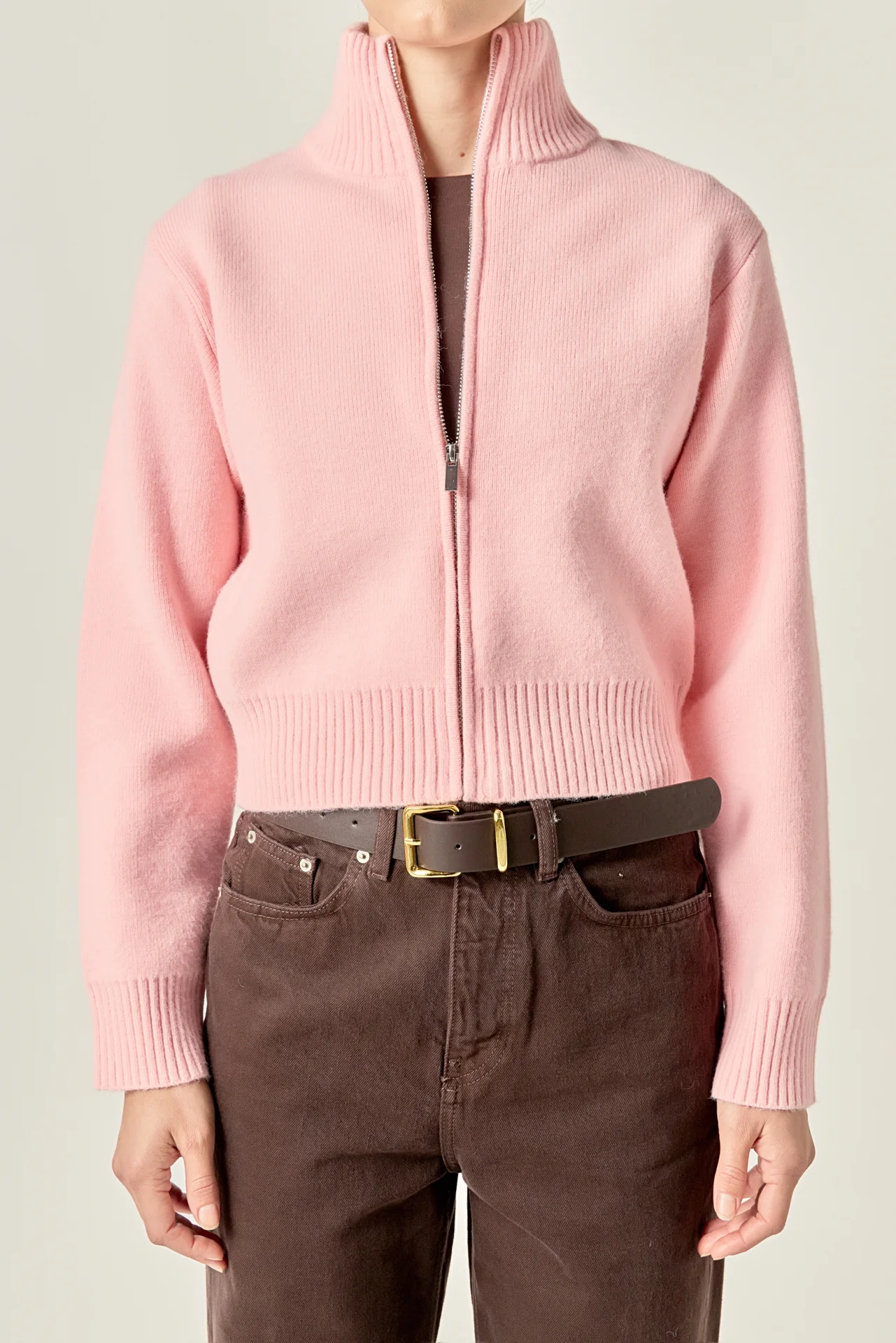 Zip Up Knit Jacket - Image 5